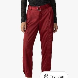 Sanctuary Women's Burgundy Cargo Joggers